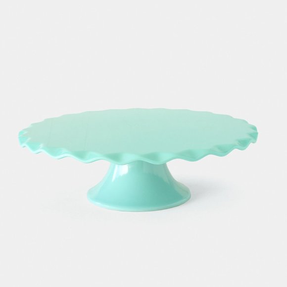 Susie Cakes x FabFitFun Tiffany Blue Melamine Cake Platter on Stand 9.9x9.9x2.9" - Picture 1 of 3